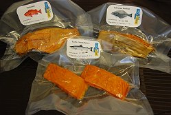 vakuumverpackter Räucherfisch